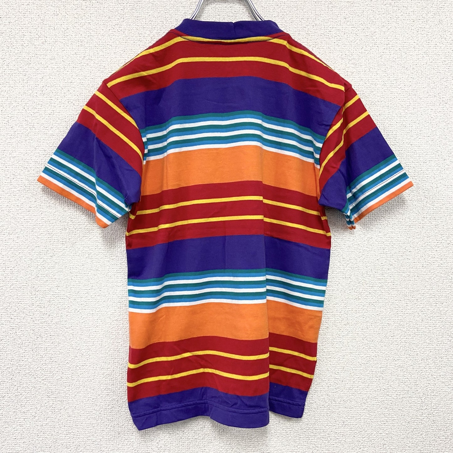 80s　L.L.Bean　エルエルビーン　半袖リンガーTシャツ　ヴィンテージ　ボーダー柄　マルチカラー　Sサイズ