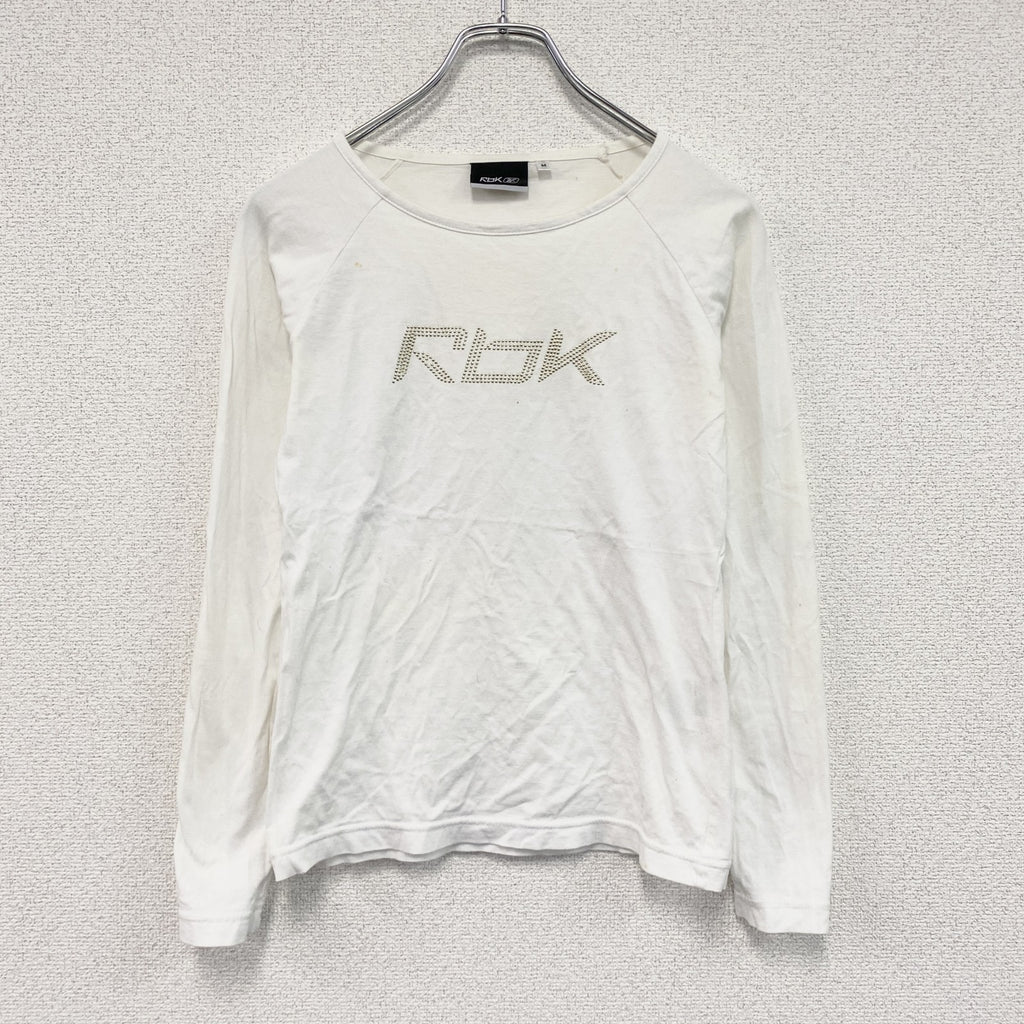 Reebok　リーボック　長袖Tシャツ/ロンT　白　ホワイト　Mサイズ　古着