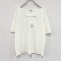 SCAPA　スキャパ　フロントリボン半袖Tシャツ　デッドストック　アイボリー　42サイズ　古着