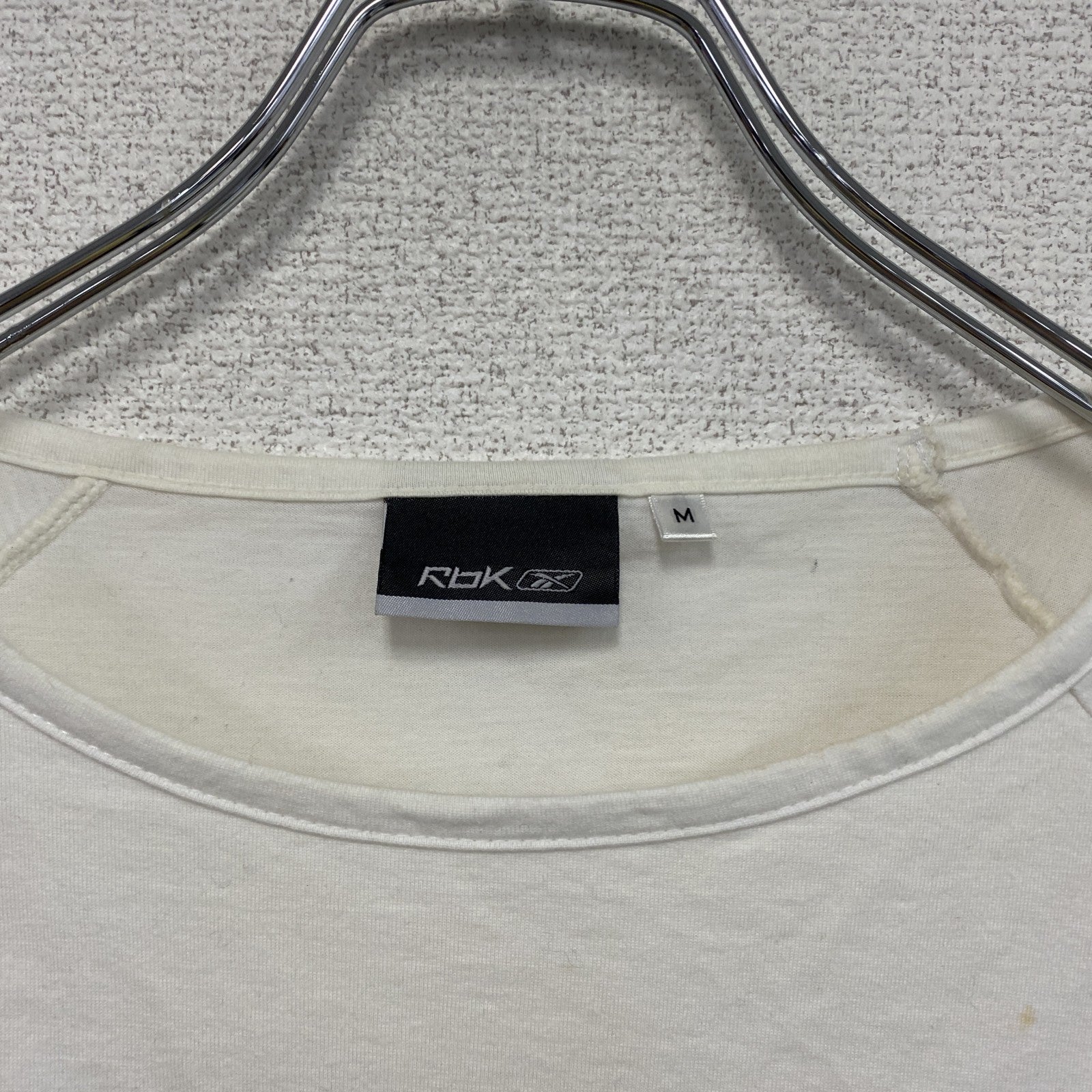 Reebok　リーボック　長袖Tシャツ/ロンT　白　ホワイト　Mサイズ　古着