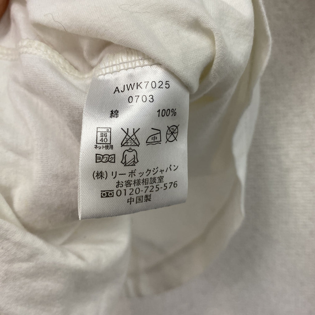 Reebok　リーボック　長袖Tシャツ/ロンT　白　ホワイト　Mサイズ　古着