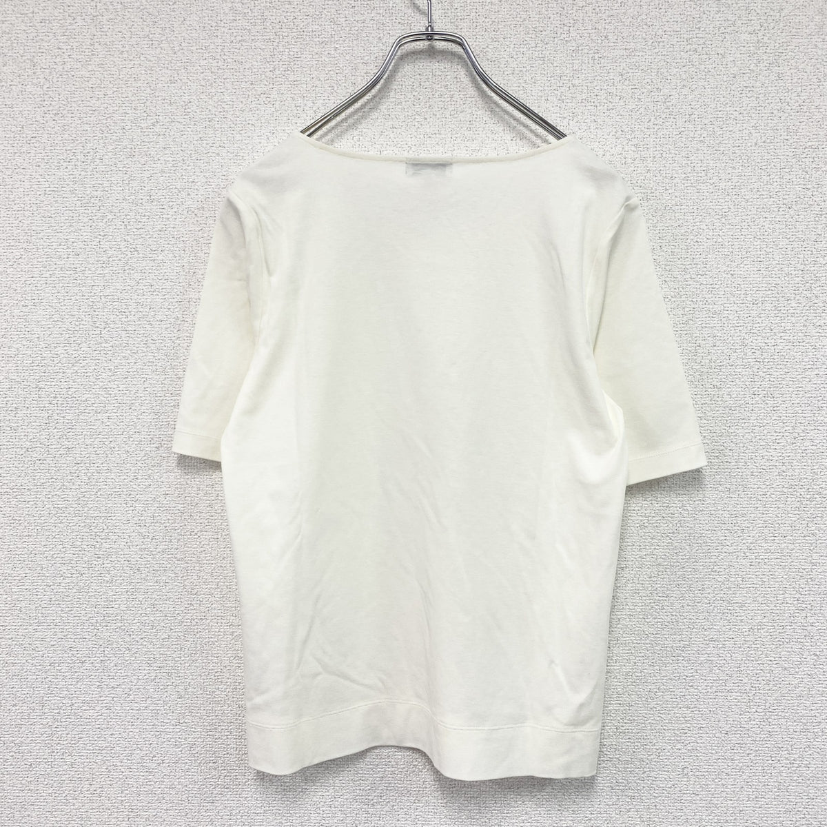 SCAPA　スキャパ　フロントリボン半袖Tシャツ　デッドストック　アイボリー　42サイズ　古着
