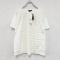 esche　エッシュ　フロントレース異素材ドッキング半袖Tシャツ　アイボリー　デッドストック　42サイズ　古着