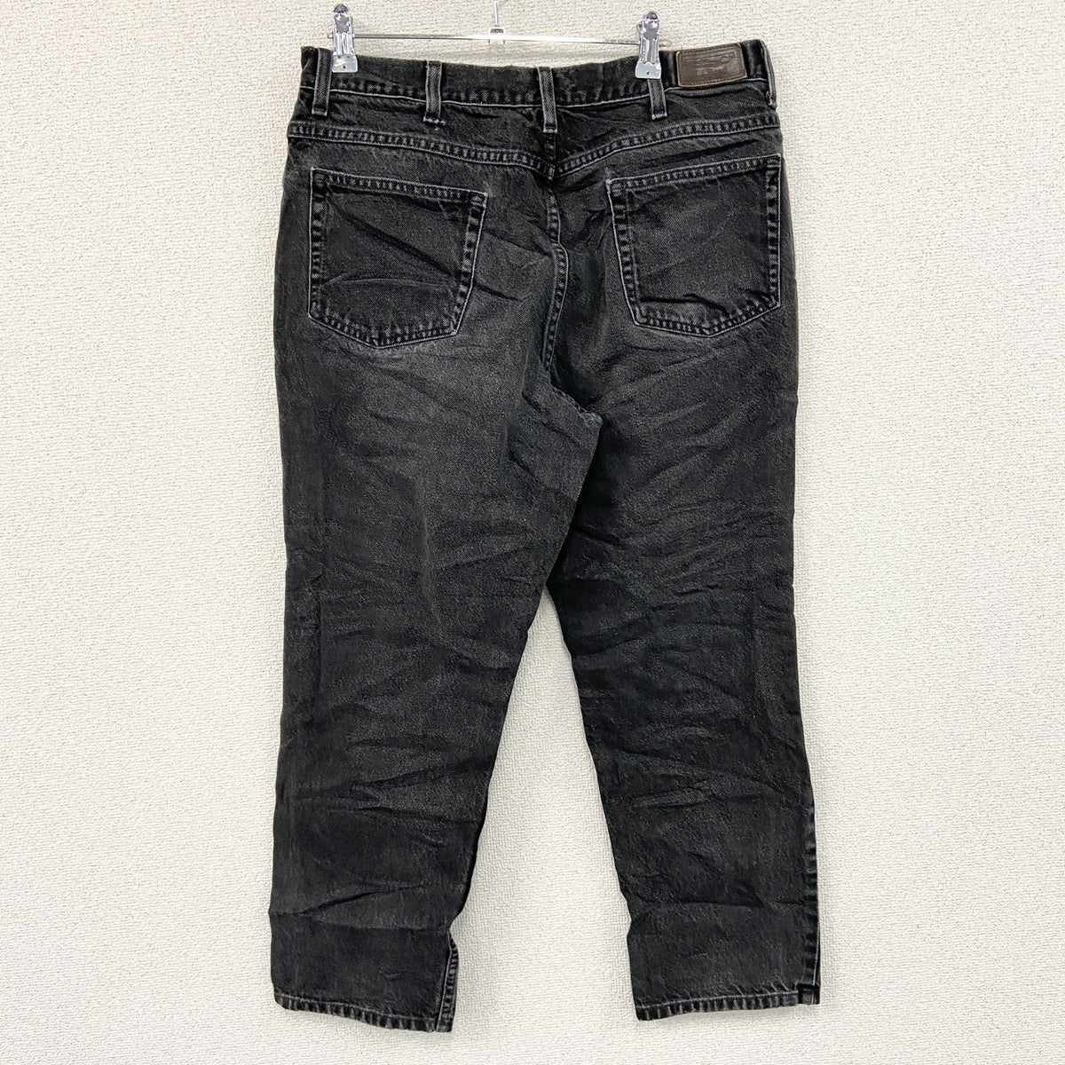 L.L.Bean　エルエルビーン　ブラックデニムパンツ/ジーンズ　ジップフライ　黒　ブラック　W35サイズ　古着