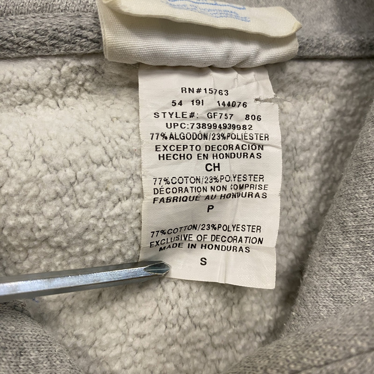 Champion　チャンピオン　リバースウィーブ　スウェットパーカー/フーディー　灰色　グレー　Sサイズ　古着