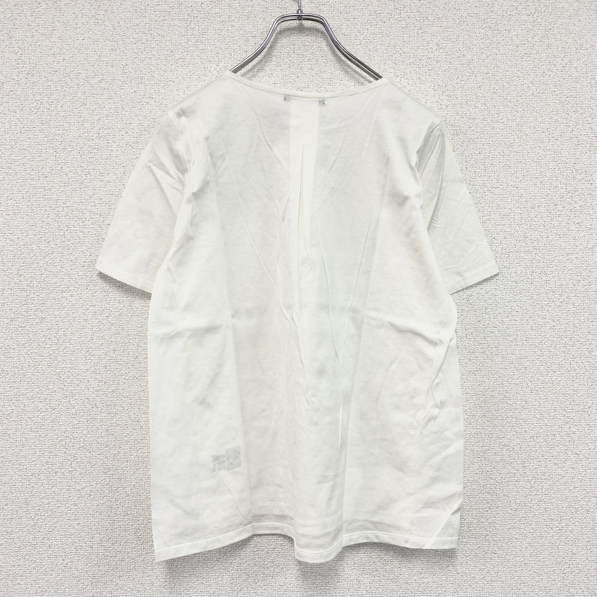 esche　エッシュ　フロントレース異素材ドッキング半袖Tシャツ　アイボリー　デッドストック　42サイズ　古着