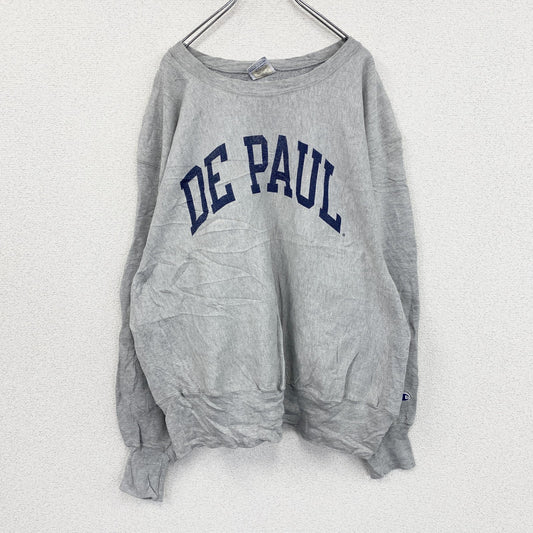 00s　Champion　チャンピオン　リバースウィーブ　スウェット/トレーナー　アーチプリント　グレー　XLサイズ