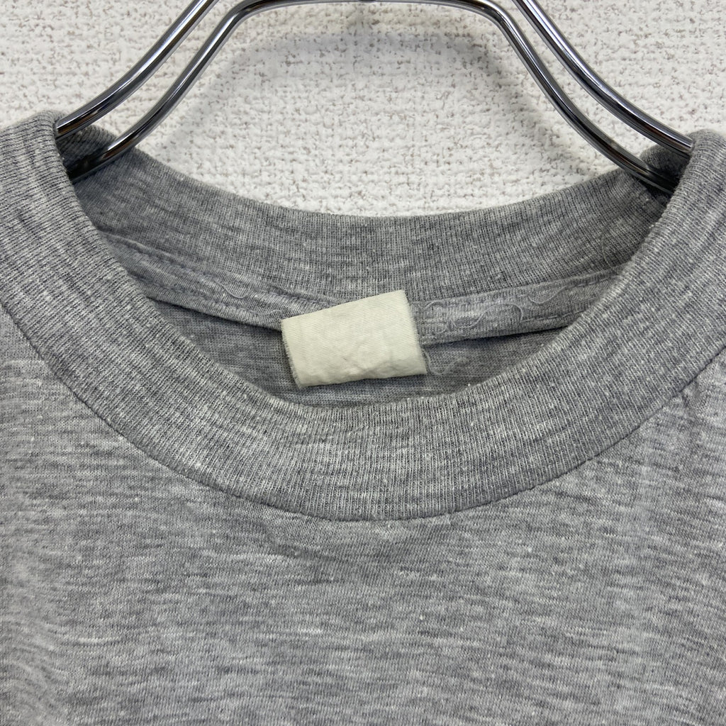 ～90s　半袖プリントTシャツ　ヴィンテージ　シングルステッチ　グレー　灰色　　古着