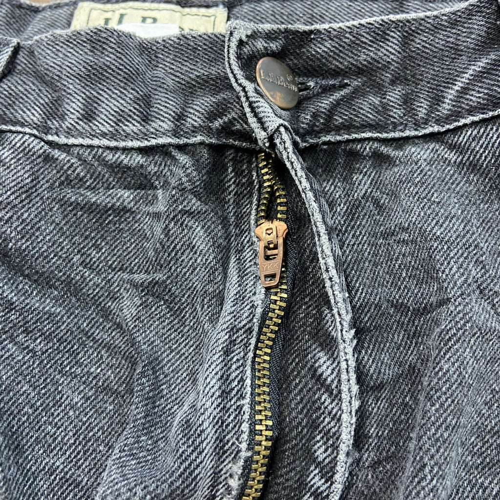 L.L.Bean　エルエルビーン　ブラックデニムパンツ/ジーンズ　ジップフライ　黒　ブラック　W35サイズ　古着