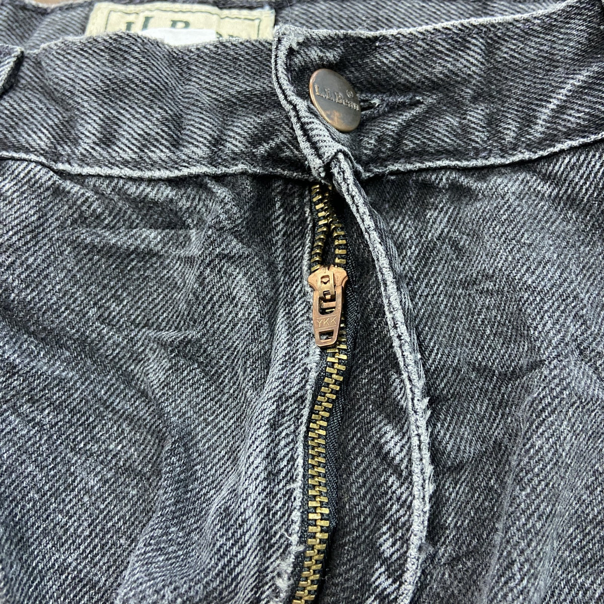 L.L.Bean　エルエルビーン　ブラックデニムパンツ/ジーンズ　ジップフライ　黒　ブラック　W35サイズ　古着