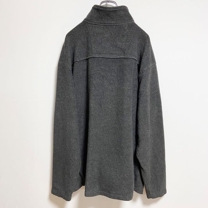 STJOHNSBAY　長袖ハーフジップフリースジャケット　ハイネックアウター　グレー　灰色　ビッグシルエット　XLサイズ　古着
