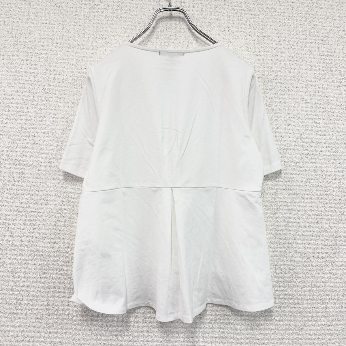 esche　エッシュ　フロントレース異素材ドッキング半袖Tシャツ　デッドストック　白　ホワイト　42サイズ　古着