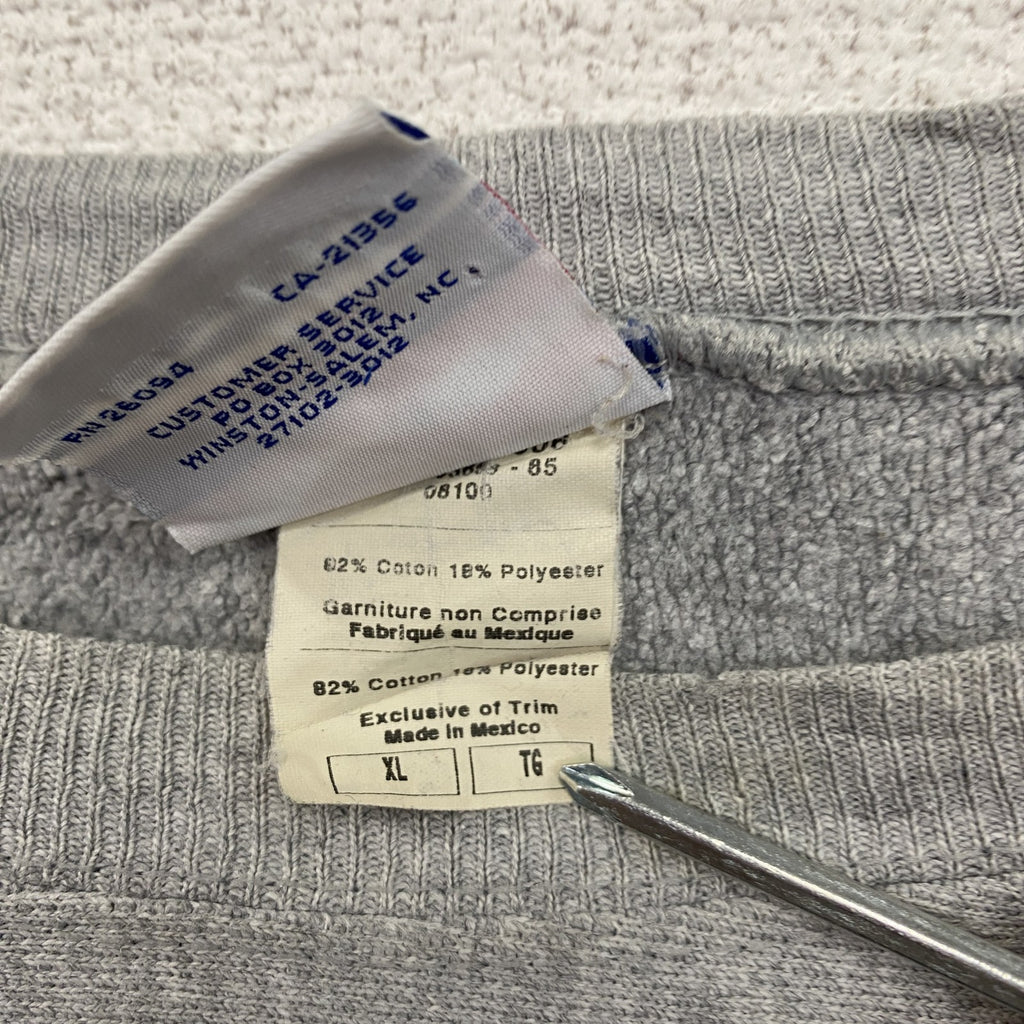 00s　Champion　チャンピオン　リバースウィーブ　スウェット/トレーナー　アーチプリント　グレー　灰色　XLサイズ　古着