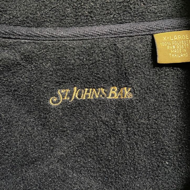 STJOHNSBAY　長袖ハーフジップフリースジャケット　ハイネックアウター　グレー　灰色　ビッグシルエット　XLサイズ　古着
