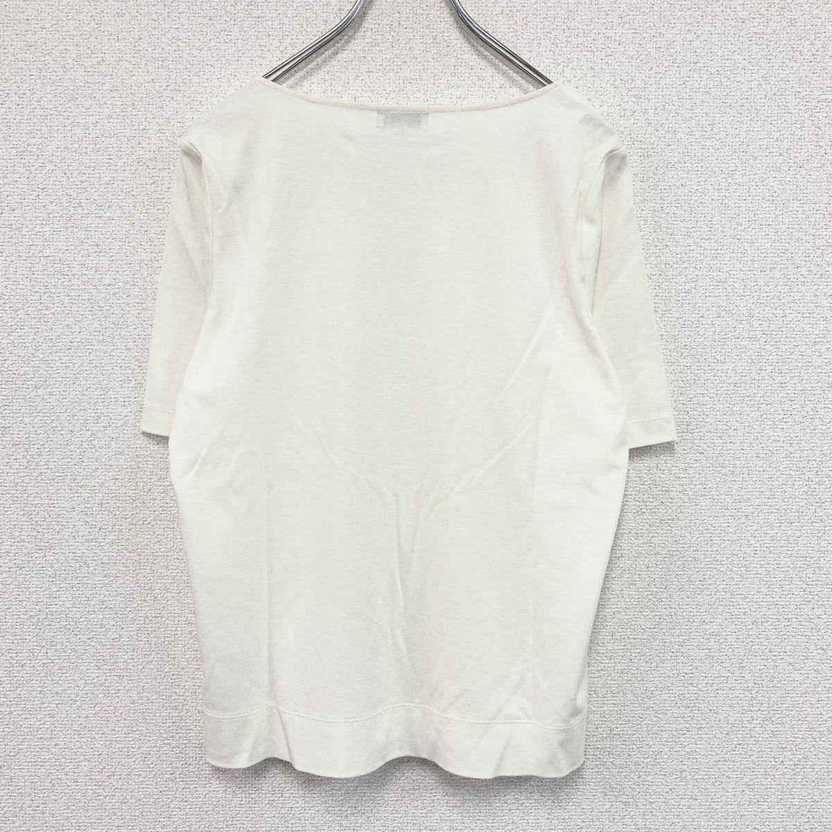 SCAPA　スキャパ　フロントリボン半袖Tシャツ　デッドストック　アイボリー　42サイズ　古着