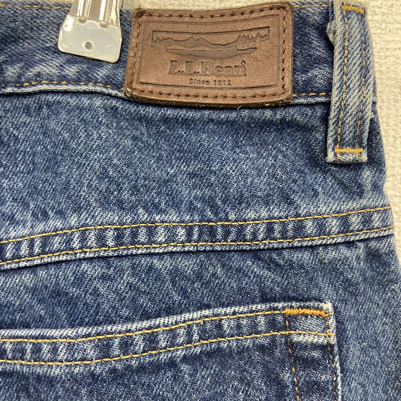 ～00s　L.L.Bean　エルエルビーン　デニムパンツ/ジーンズ　ジップフライ　ネル生地ライナー　インディゴ　古着