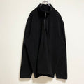 STJOHNSBAY　長袖ハイネックフリースジャケット　ハーフジップアウター　黒　ブラック　ビッグシルエット　2XLサイズ　古着