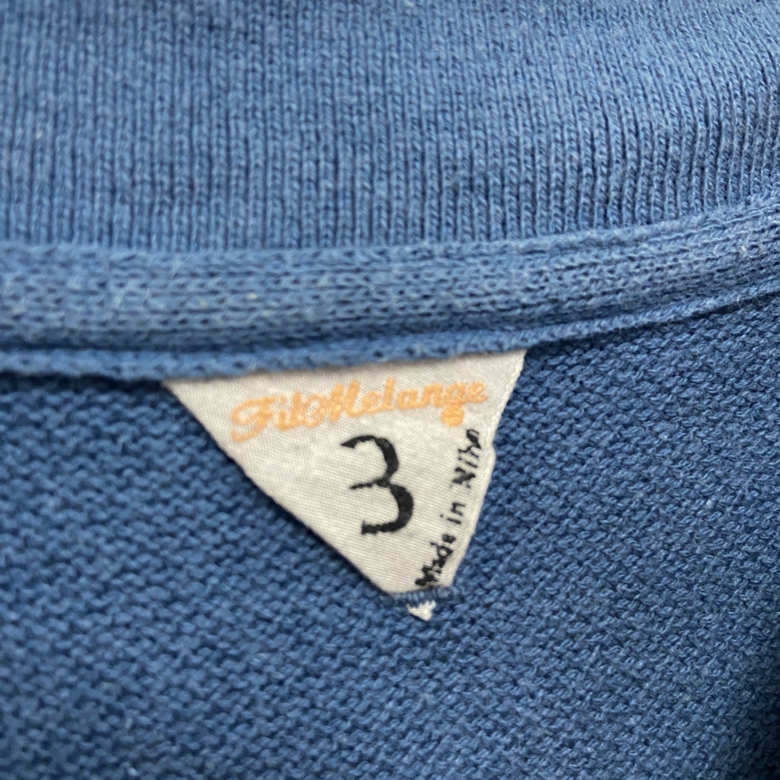 FilMelange　フィルメランジェ　AMIS　半袖ポロシャツ　オーガニックコットン　紺　ネイビー　3サイズ　古着