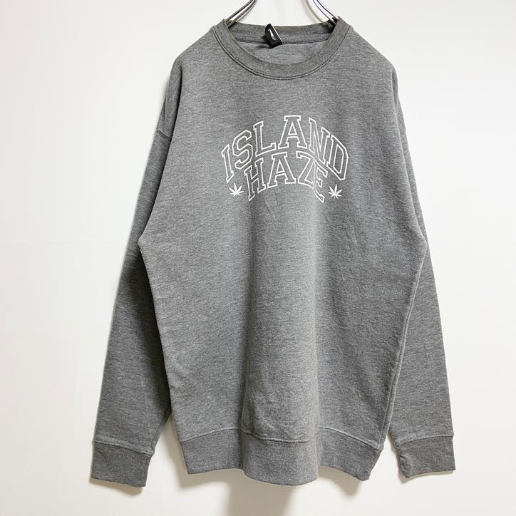 COTTONHERITAGE　長袖ロゴプリントスウェット　トレーナー　クルーネック　グレー　灰色　秋冬服　Lサイズ　古着