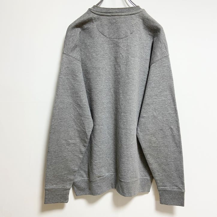 COTTONHERITAGE　長袖ロゴプリントスウェット　トレーナー　クルーネック　グレー　灰色　秋冬服　Lサイズ　古着