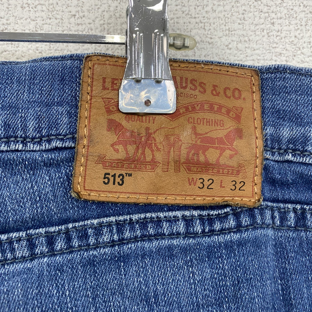 Levi’s　リーバイス　513　デニムパンツ/ジーンズ　縦落ち　インディゴ　W32サイズ　古着