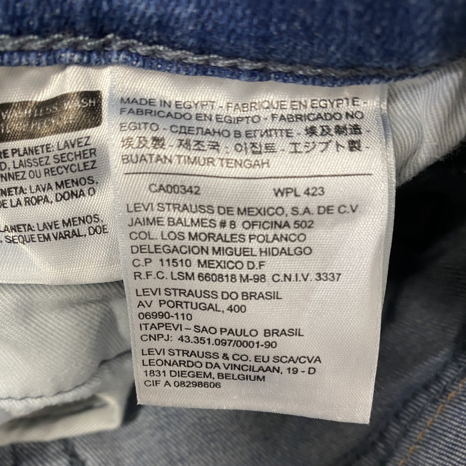 Levi’s　リーバイス　513　デニムパンツ/ジーンズ　縦落ち　インディゴ　W32サイズ　古着