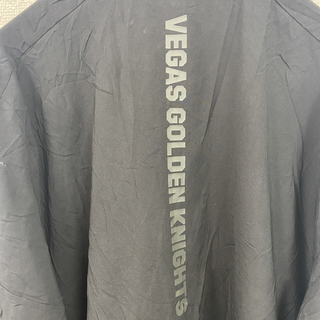 adidas　アディダス　プルオーバージャケット　ハーフジップ　ワンポイント　NHL　黒　ブラック　Lサイズ　古着