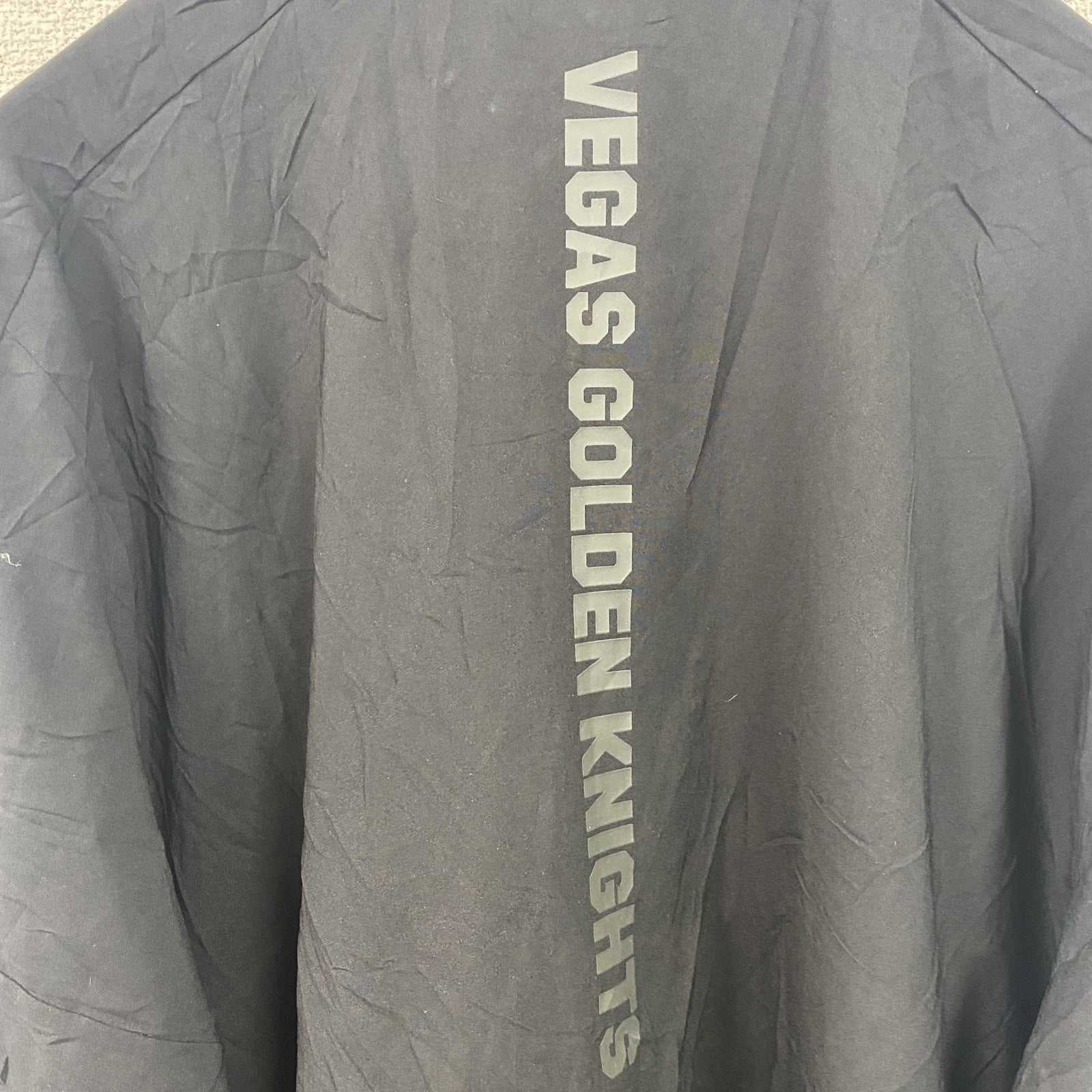 adidas　アディダス　プルオーバージャケット　ハーフジップ　ワンポイント　NHL　黒　ブラック　Lサイズ　古着