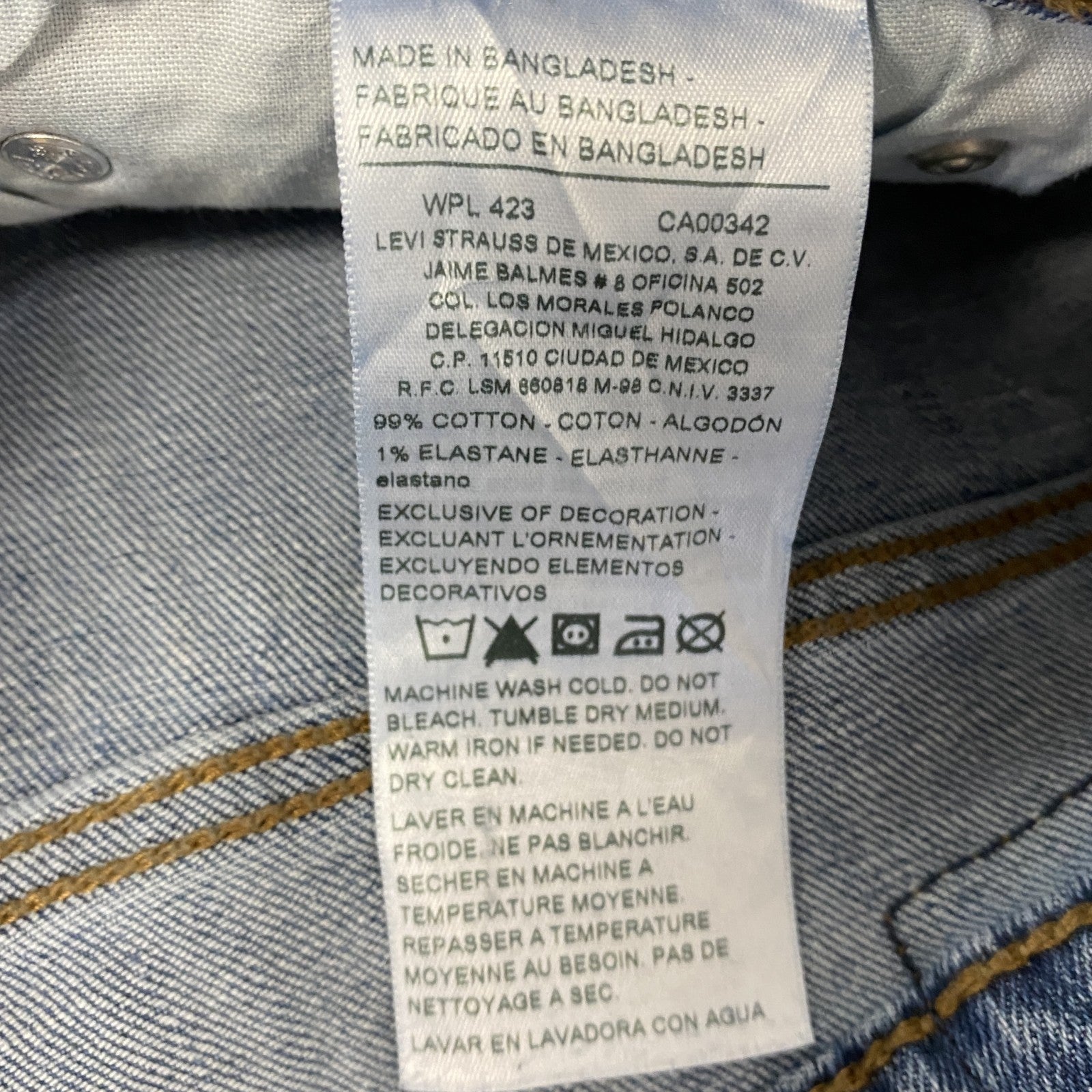 Levi’s　リーバイス　DENIZEN　デニムパンツ/ジーンズ　縦落ち　インディゴ　W36サイズ　古着