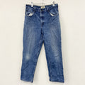 L.L.Bean　エルエルビーン　デニムパンツ/ジーンズ　ジップフライ　革パッチ　縦落ち　インディゴ　W35サイズ　古着