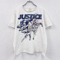 DCコミックス　 Justice League　ジャスティスリーグ　半袖Tシャツ　ムービーT　ベージュ　2XLサイズ　古着