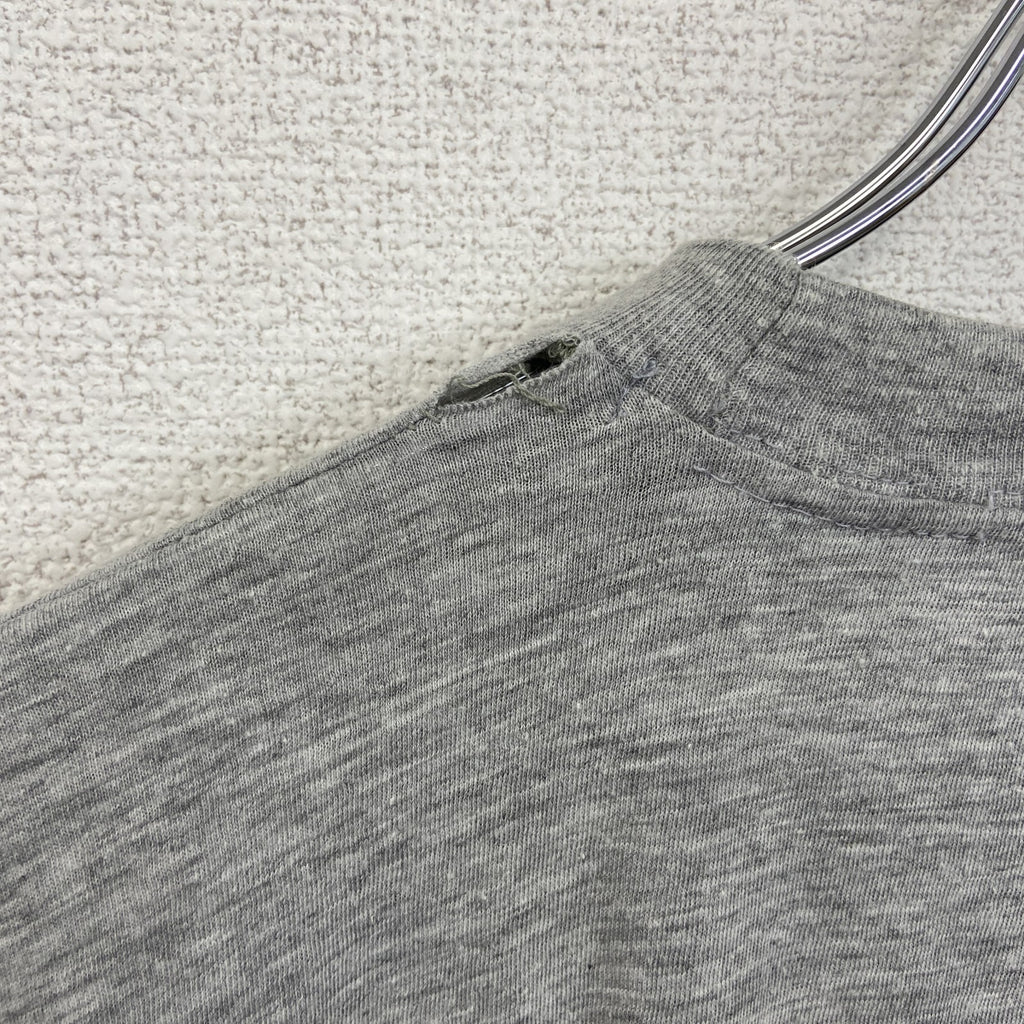 ～90s　半袖プリントTシャツ　ヴィンテージ　シングルステッチ　グレー　灰色　　古着