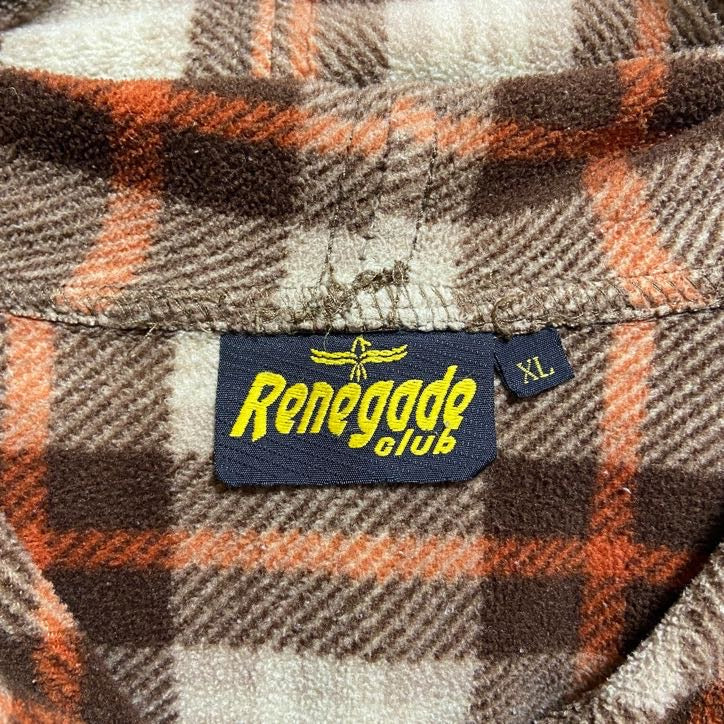 古着 used　Renegadeclub　長袖コーデュロイパーカー　ベージュ　ポイント刺繡　秋冬服　ビッグシルエット　XLサイズ