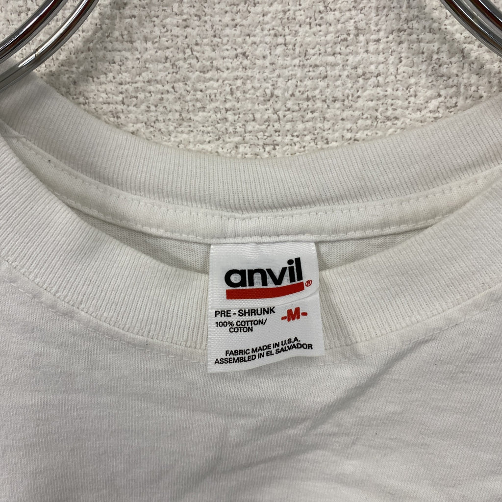 anvil　NESCAFE　ネスカフェ　半袖プリントTシャツ　白　ホワイト　Mサイズ カットソー メンズ コットン 古着