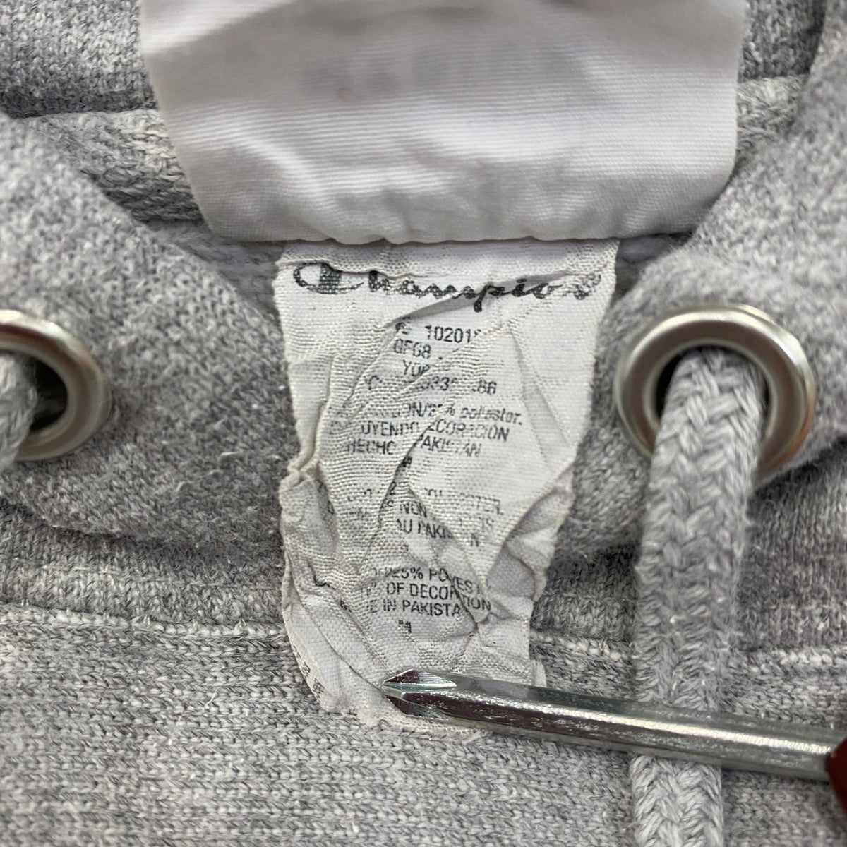 Champion　チャンピオン　リバースウィーブ　スウェットパーカー/フーディー　灰色　グレー　Mサイズ トレーナー スウェットトップス フード付き 古着