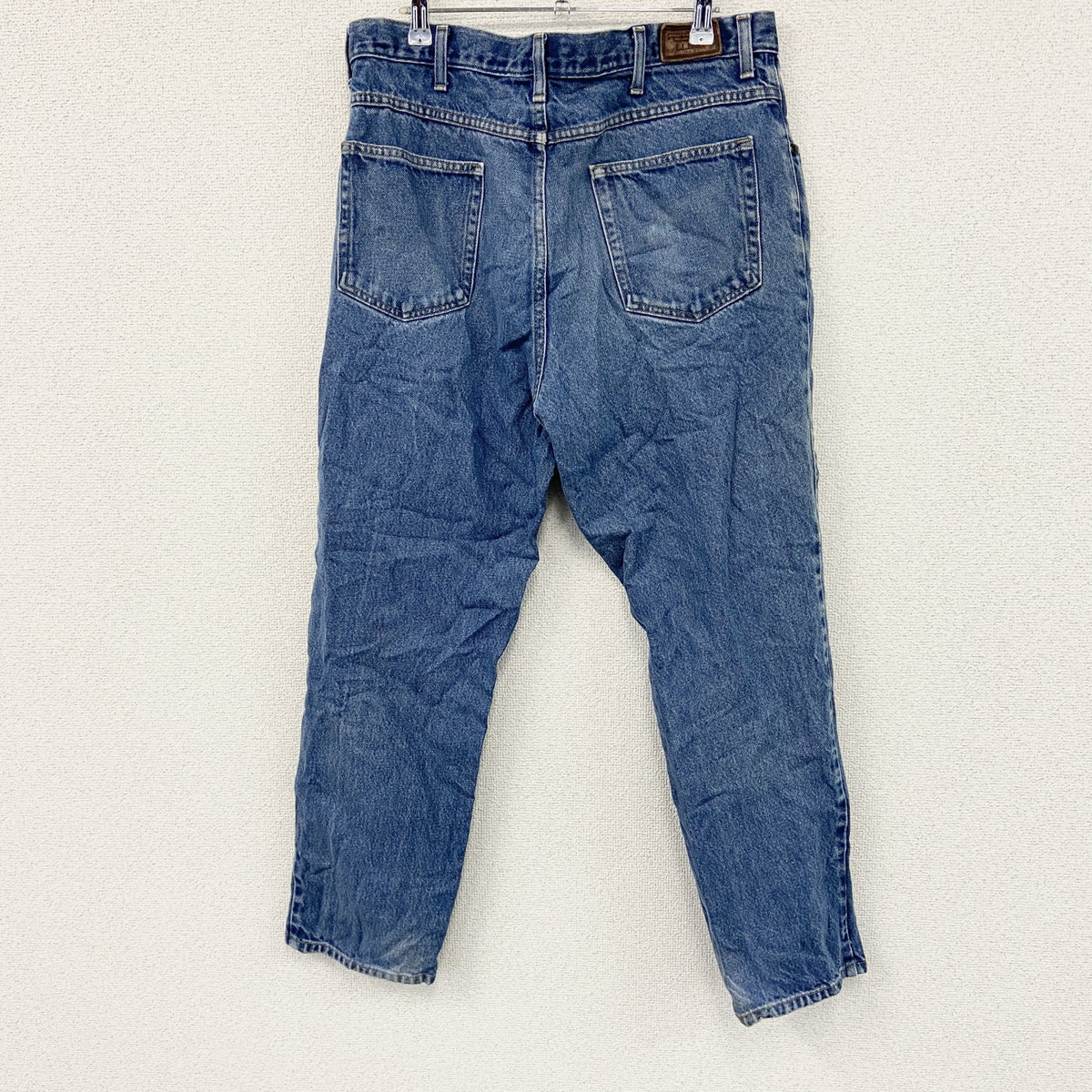 L.L.Bean　エルエルビーン　デニムパンツ/ジーンズ　ジップフライ　革パッチ　インディゴ　W36サイズ　古着