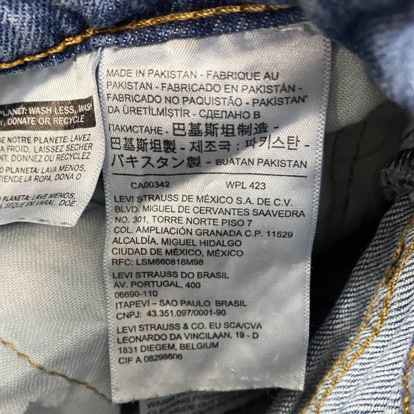 Levi’s　リーバイス　512　デニムパンツ/ジーンズ　縦落ち　インディゴ　W30サイズ