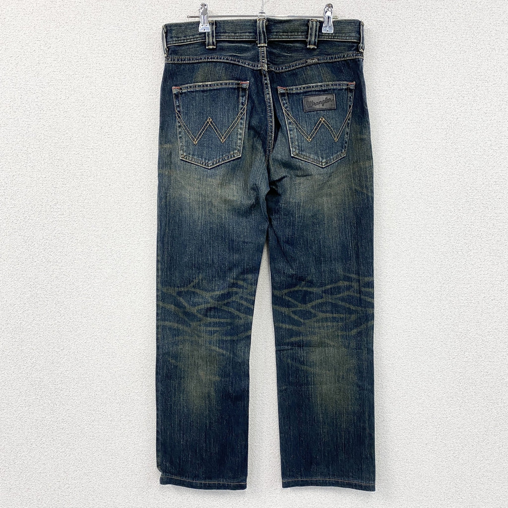 Wrangler　ラングラー　デニムパンツ/ジーンズ　ジップフライ　鬼ヒゲ　フェード　インディゴ　30サイズ メンズ コットン 古着