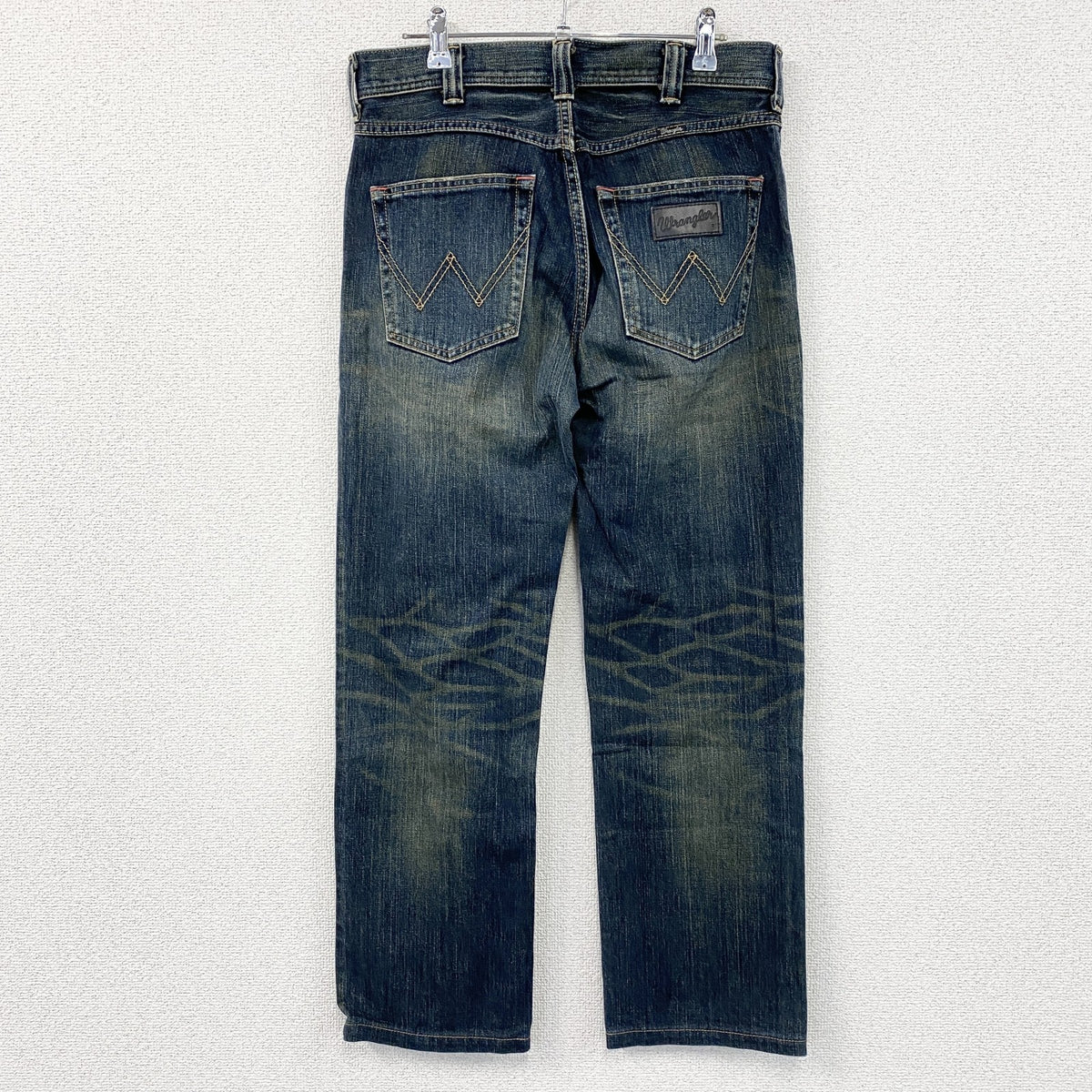 Wrangler　ラングラー　デニムパンツ/ジーンズ　ジップフライ　鬼ヒゲ　フェード　インディゴ　30サイズ メンズ コットン 古着
