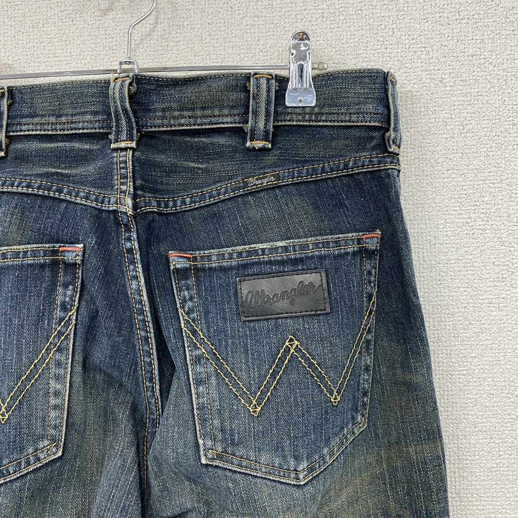 Wrangler　ラングラー　デニムパンツ/ジーンズ　ジップフライ　鬼ヒゲ　フェード　インディゴ　30サイズ メンズ コットン 古着