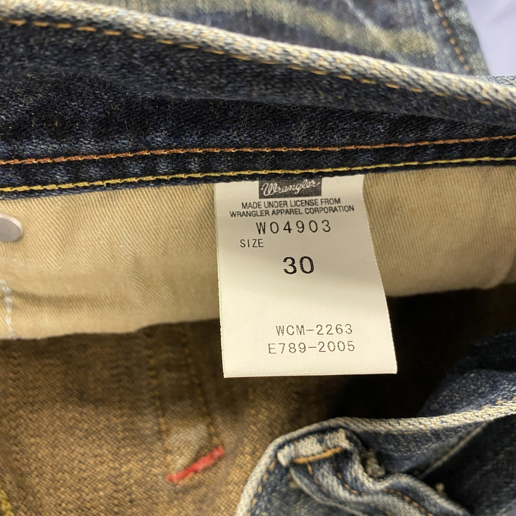 Wrangler　ラングラー　デニムパンツ/ジーンズ　ジップフライ　鬼ヒゲ　フェード　インディゴ　30サイズ メンズ コットン 古着