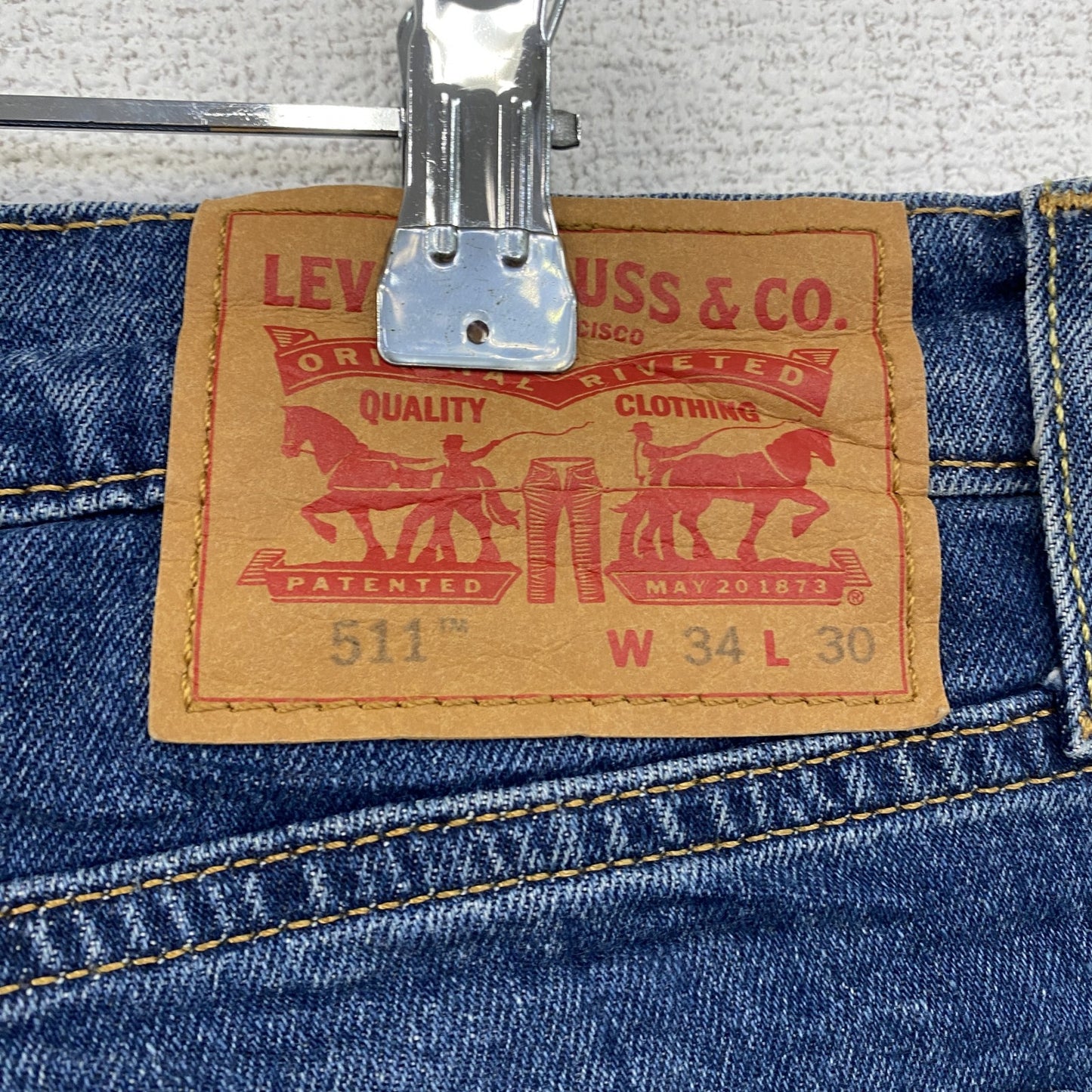 Levi’s　リーバイス　511　デニムパンツ/ジーンズ　縦落ち　インディゴ　W34サイズ