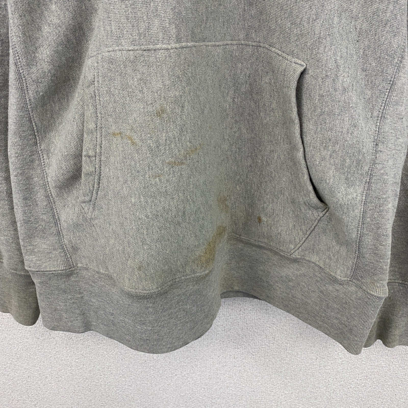Champion　チャンピオン　リバースウィーブ　スウェットパーカー/フーディー　刺繍ロゴ　現行　灰色　グレー　Lサイズ　古着