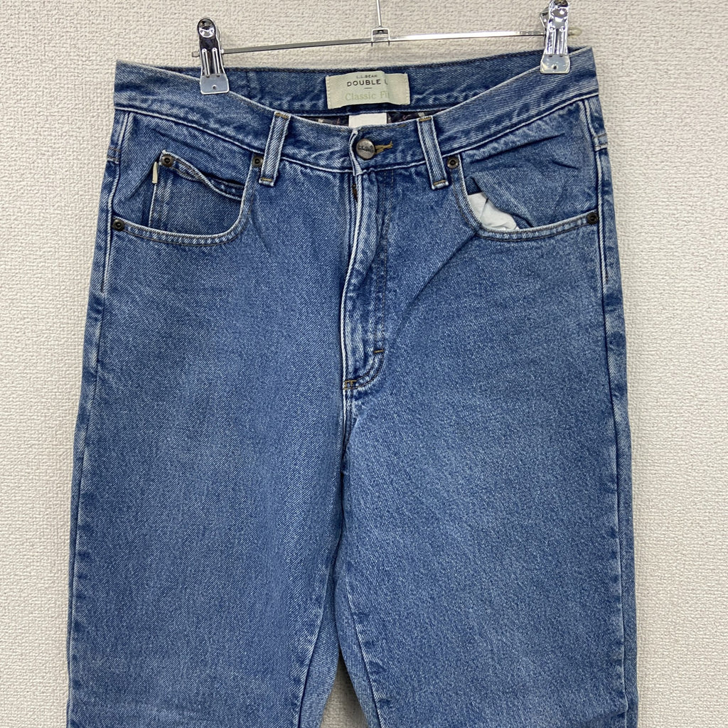 ～00s　L.L.Bean　エルエルビーン　デニムパンツ/ジーンズ　ジップフライ　ネル生地ライナー　革パッチ　インディゴ　W30サイズ　古着
