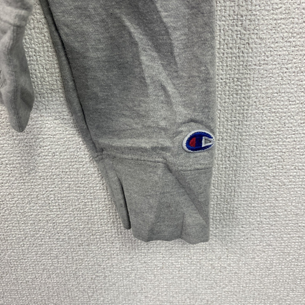 champion　チャンピオン　スウェット/トレーナー　ワッペン　クルーネック　現行　灰色　グレー　Sサイズ　古着