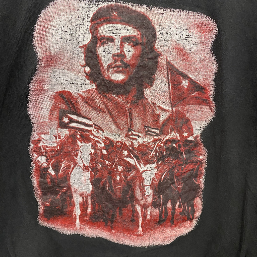 Ernesto Guevara　チェゲバラ　半袖プリントTシャツ　人物T　黒　ブラック　　古着