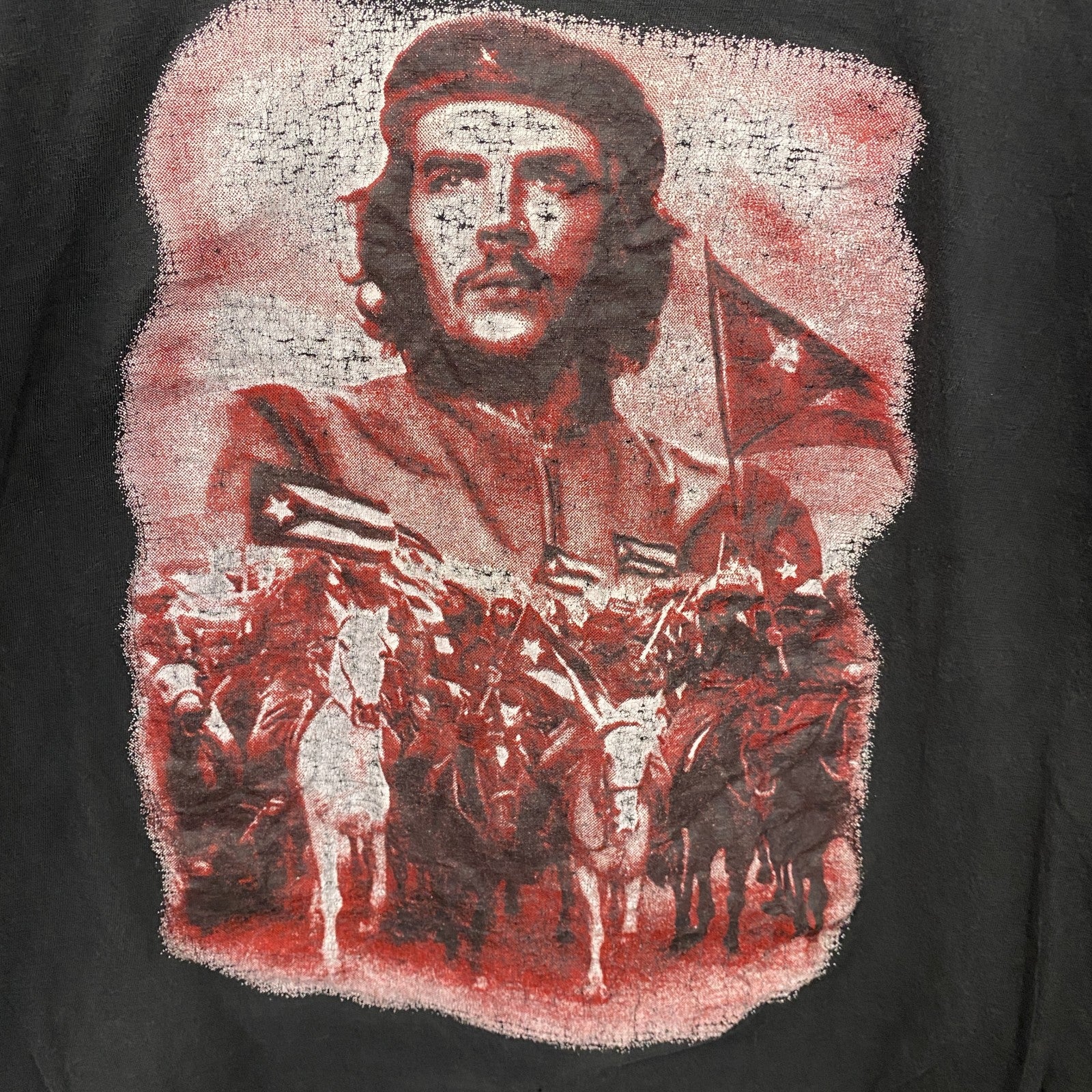 Ernesto Guevara　チェゲバラ　半袖プリントTシャツ　人物T　黒　ブラック　　古着