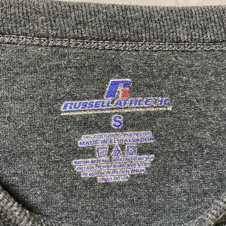 RUSSELL ラッセル　TEXAS STATE　半袖カレッジプリントTシャツ　グレー　灰色　大学　Sサイズ　古着