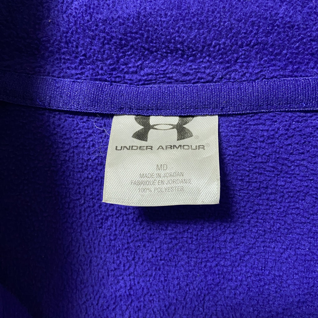 UNDER ARMOUR アンダーアーマー　長袖ハーフジップフリースジャケット　紫　パープル　ロゴ刺繍 ハイネック　Mサイズ　古着