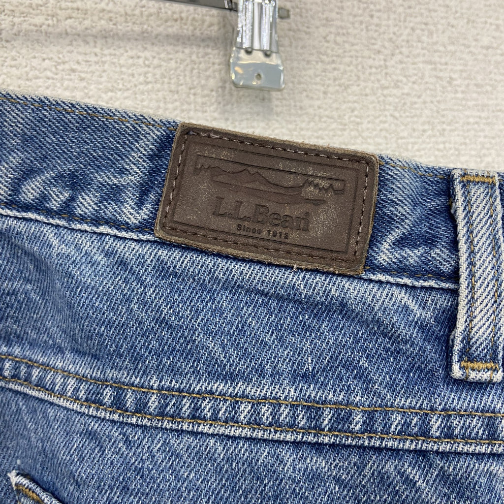 ～00s　L.L.Bean　エルエルビーン　デニムパンツ/ジーンズ　ジップフライ　ネル生地ライナー　革パッチ　インディゴ　W30サイズ　古着